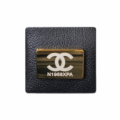 Chanel Black Quilted Caviar Double Flap Bag | Gold CC Plaque & Dual Gold Chain