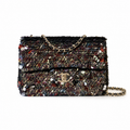 Chanel Black Oversized Multicolour Sequin Flap Bag | Diagonal Colour Waves, Day-to-Night Surface & Gold CC