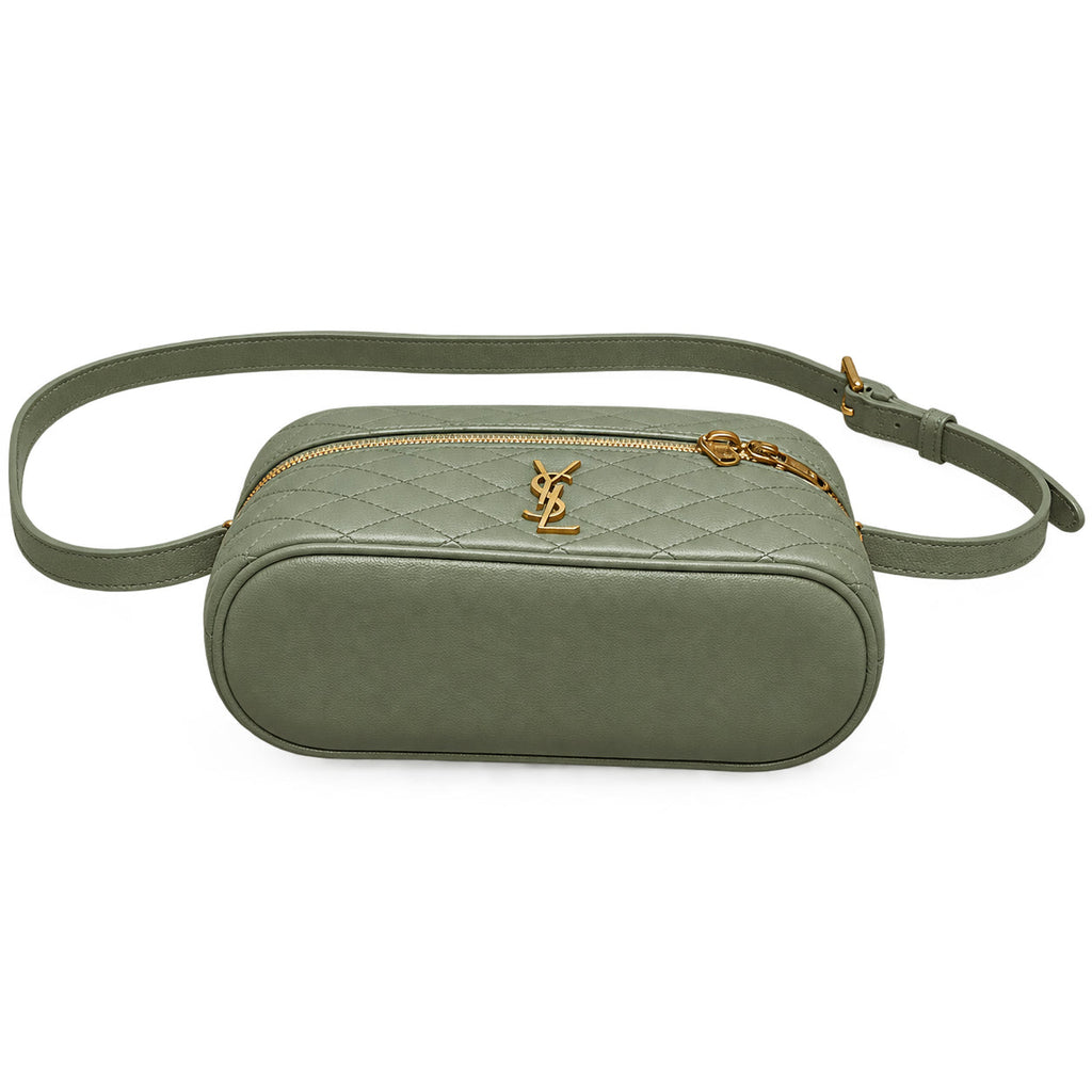 YSL Gaby Vanity Bag – Olive Quilted Leather