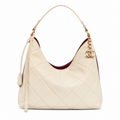 Chanel 31 Large Shopping Bag Cream Ivory Lambskin | Gold CC Charm & Burgundy Interior — 32cm