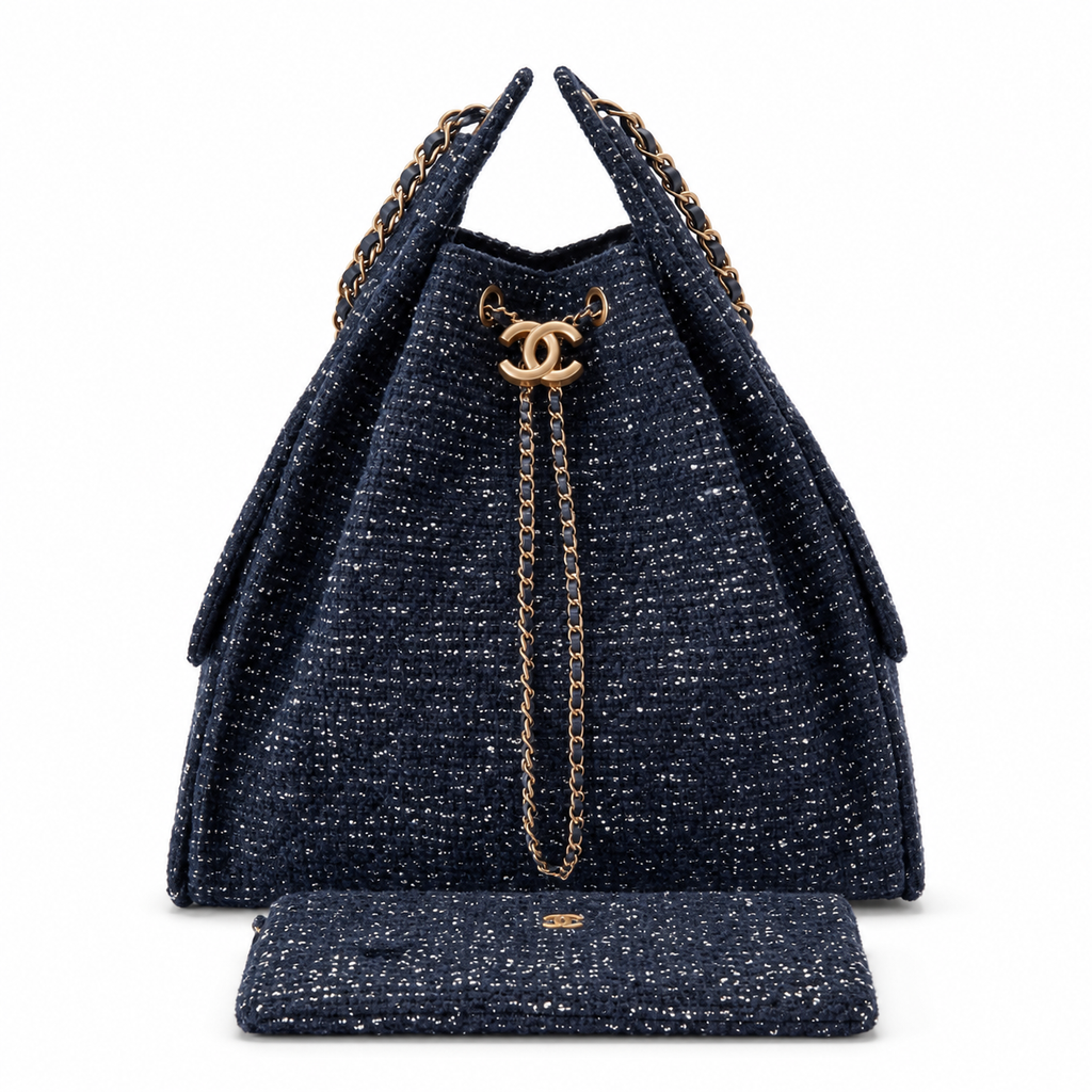 Chanel Classic Quilted Large Top Handle Tote Bag | CC Turn-Lock Chain Strap — 40cm