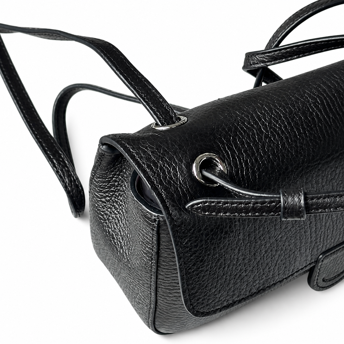 Chanel Black Textured Flap Crossbody Bag