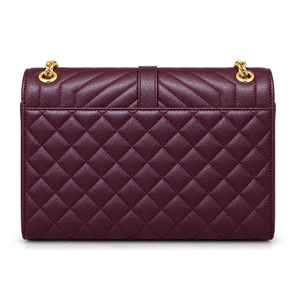 Saint Laurent YSL Envelope Medium – Plum Gold Chain