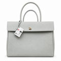 Chanel Large Neo Executive Tote Pearl Grey Grained Calfskin | Gold CC Turn-Lock — 43cm