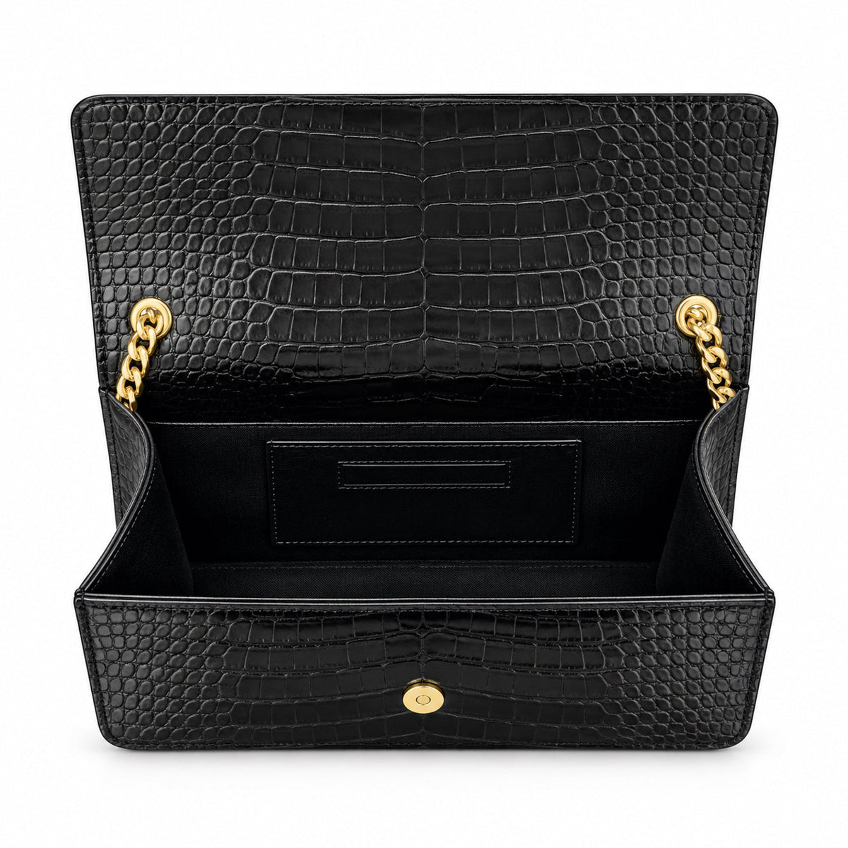 Saint Laurent YSL Kate Tassel Chain Bag – Black Croc