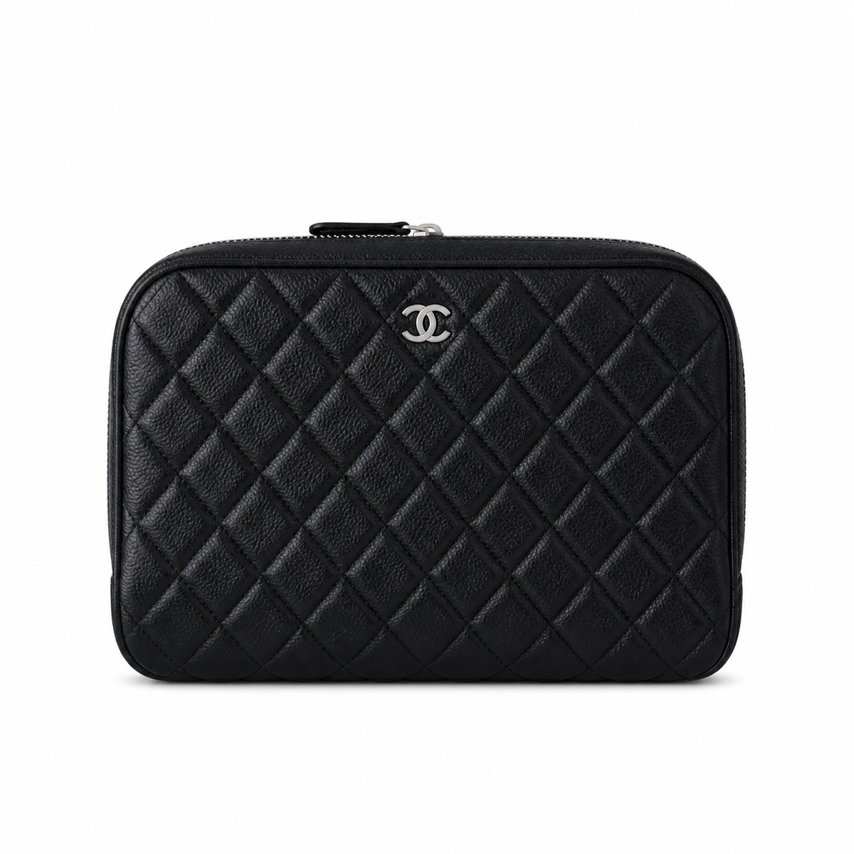 Chanel CC Quilted Mini Vanity Case Bag | Built-In Mirror & Gold — 21cm