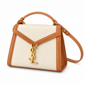 Saint Laurent YSL Cassandre Mini – Canvas Tan Gold