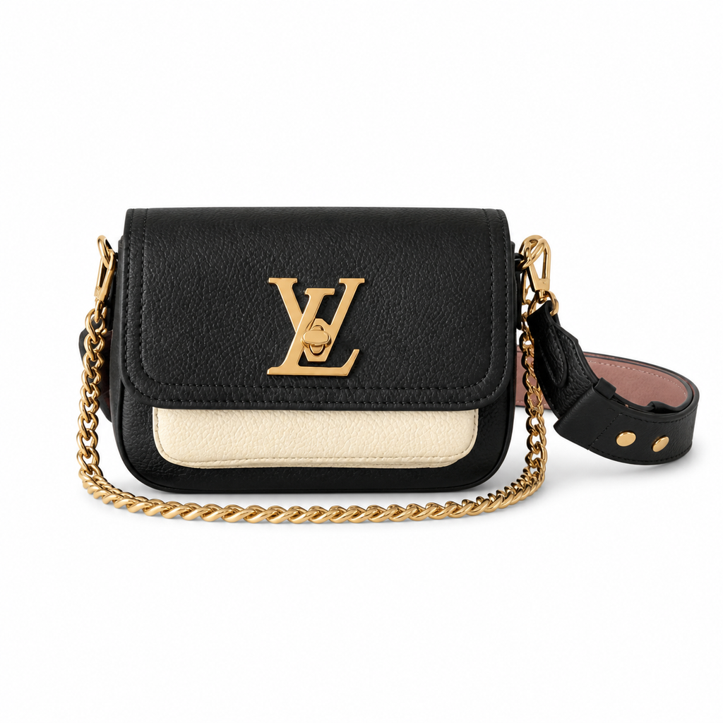 Louis Vuitton Lock Me Tender – Black Cream Bicolor Chain
