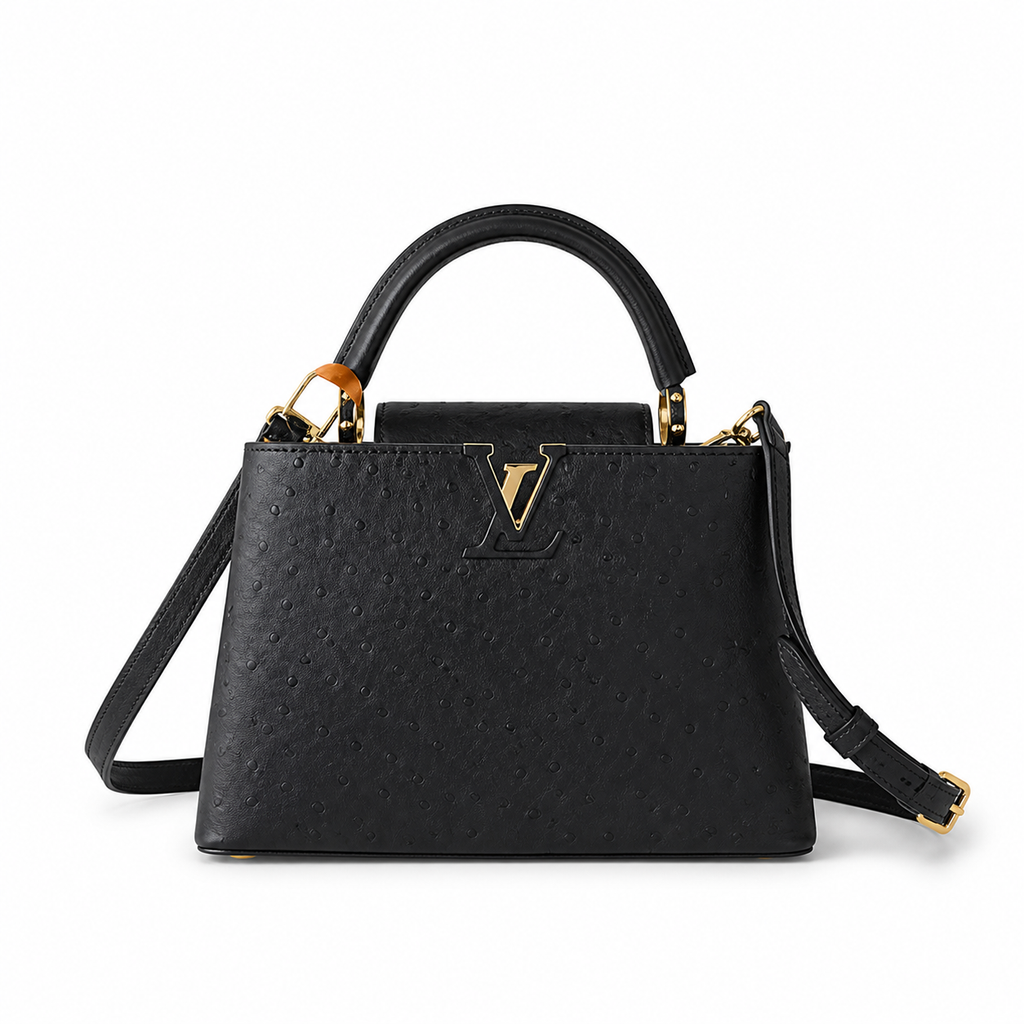 Louis Vuitton Capucines BB – Black Ostrich Leather