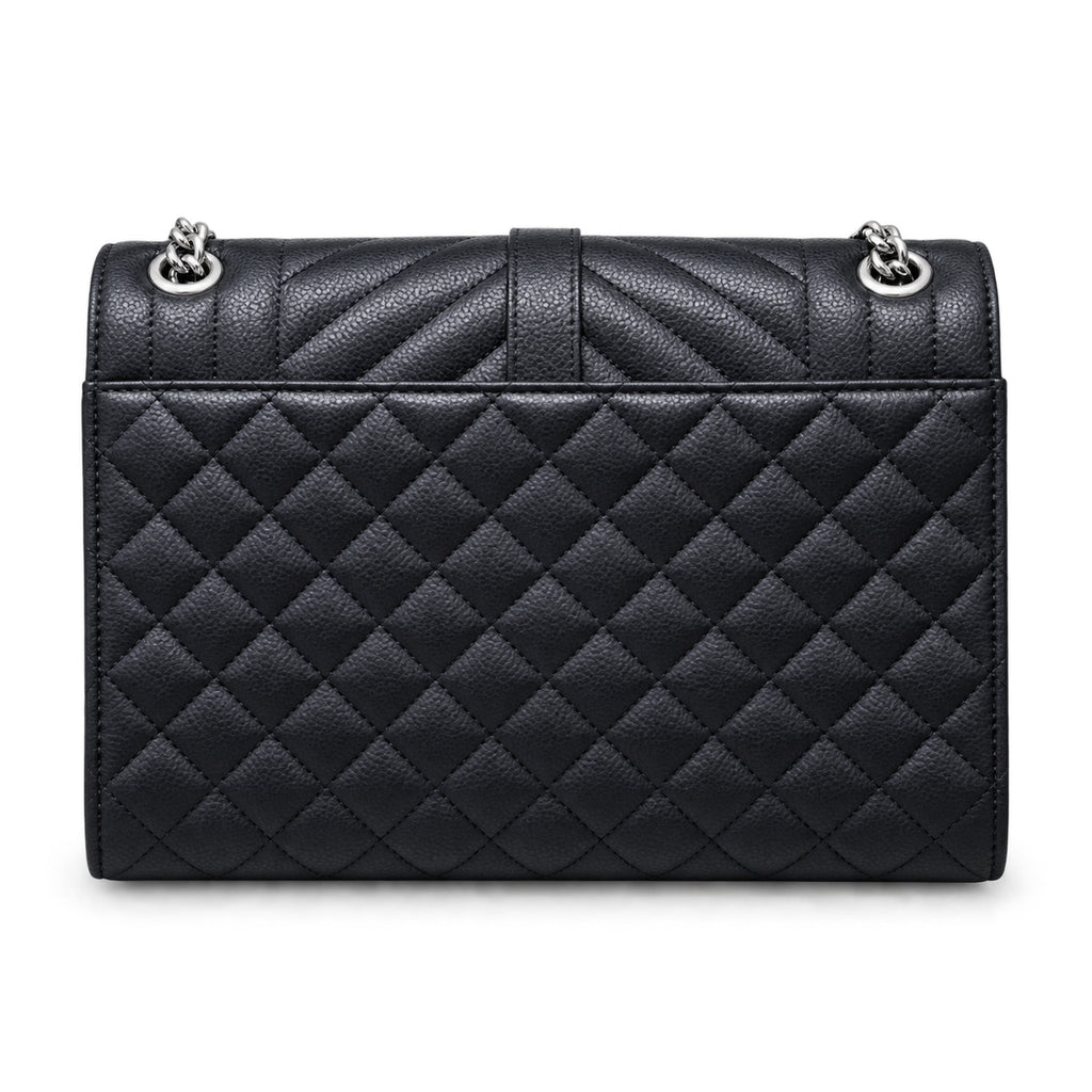 Saint Laurent YSL Envelope Large – Black Silver