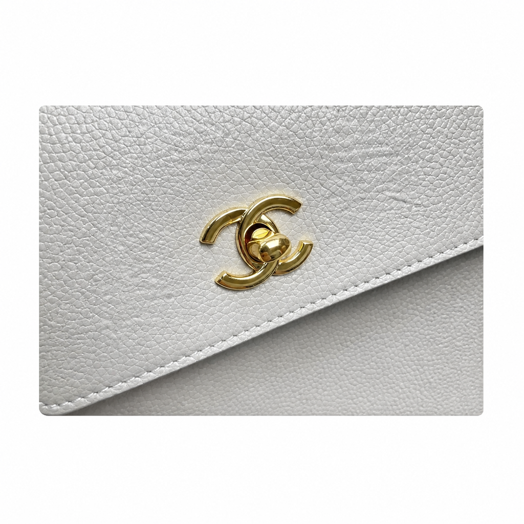 Chanel Large Neo Executive Tote Pearl Grey Grained Calfskin | Gold CC Turn-Lock — 43cm