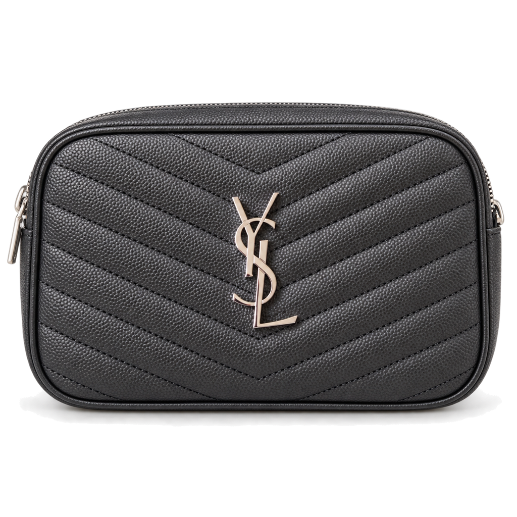 Saint Laurent YSL Lou Mini Camera Bag – Black Silver